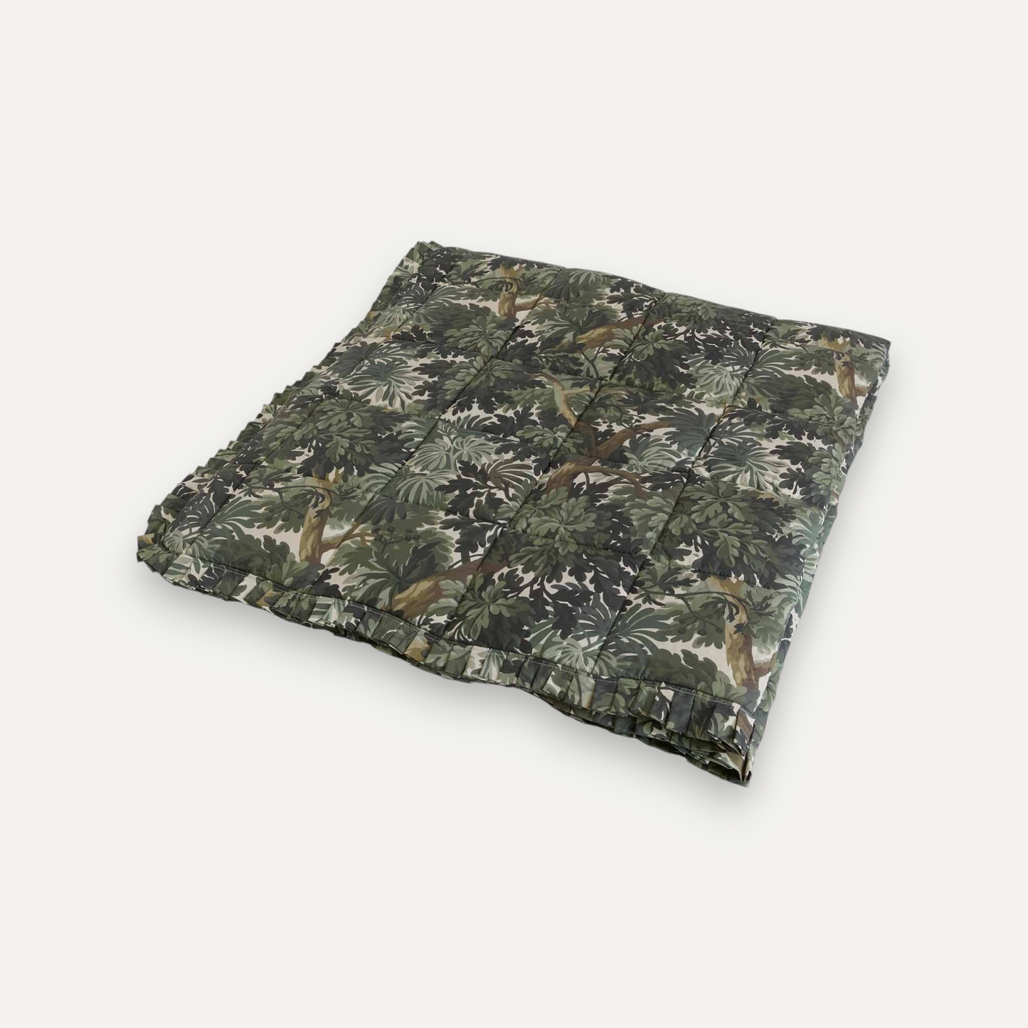 Green Woodland Cotton Sateen Quilt