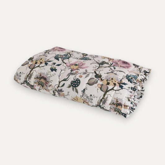 Off-White Wildflower Cotton Sateen Quilt