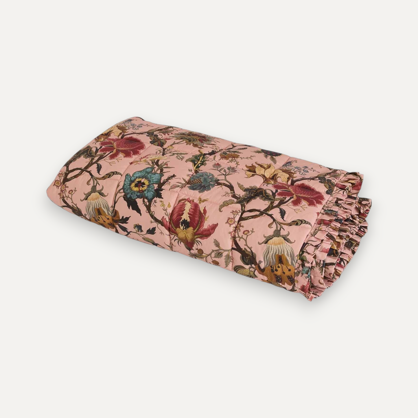 Blush Wildflower Cotton Sateen Quilt