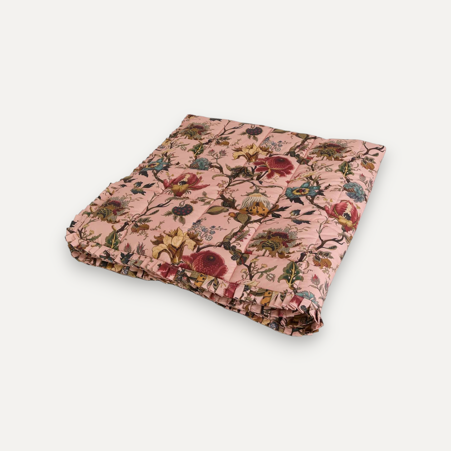 Blush Wildflower Cotton Sateen Quilt