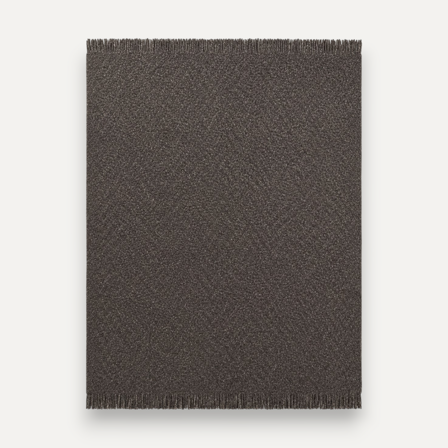Charcoal Bouclé Cashmere-Silk Throw
