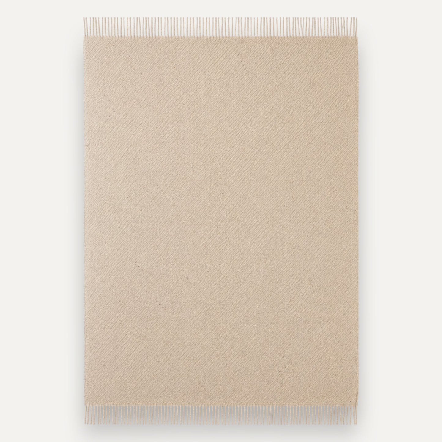 Cream Dun Textured Cashmere Throw