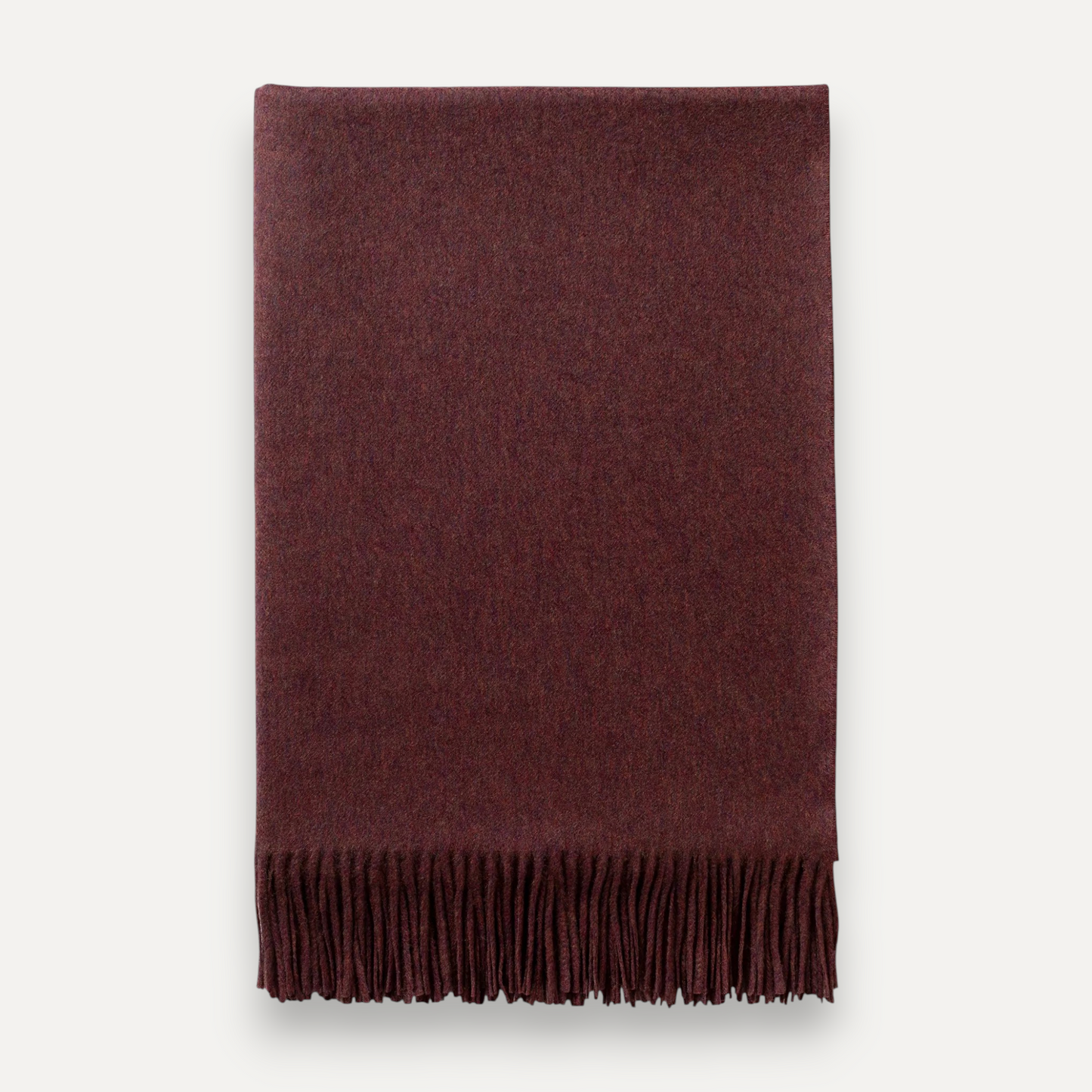 Fringed Solid Cashmere Throw