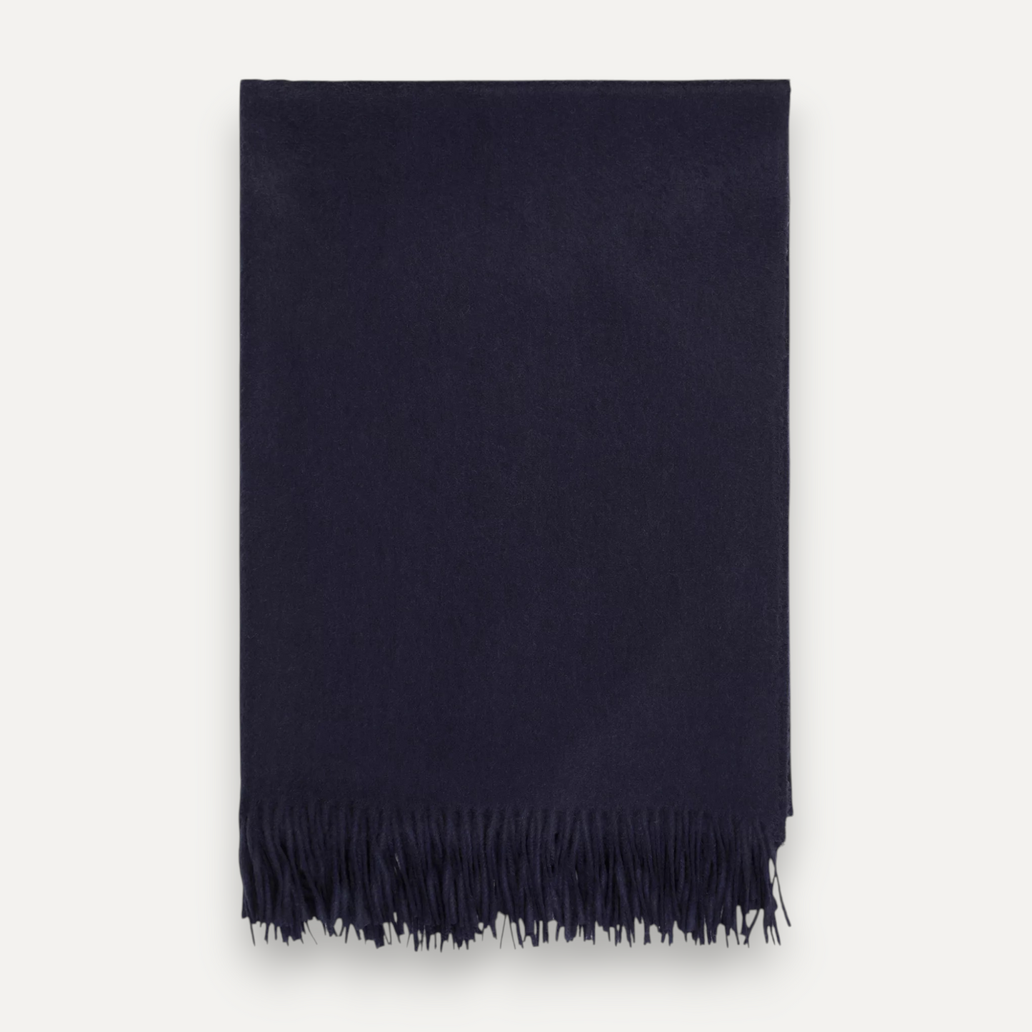 Fringed Solid Cashmere Throw