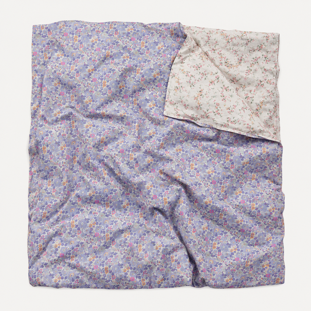 Lavender Floral Reversible Cotton Quilt